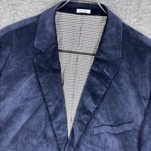 Saddlebred Corduroy Blazer Mens 48R Navy Heritage Jacket Leather Elbow Patches